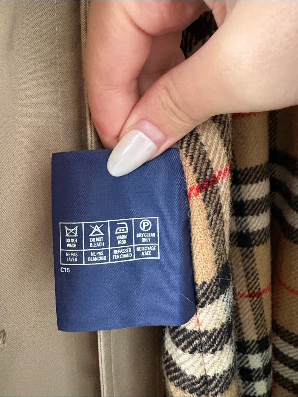 Vintage Burberry Tan Trench 100% Wool - Picture 6 of 13